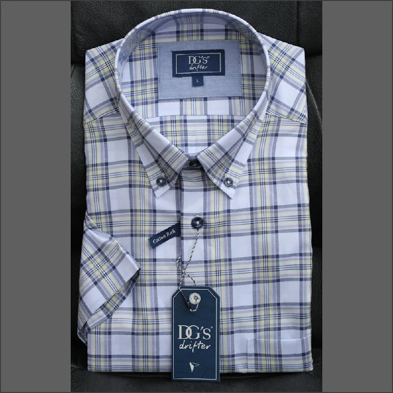 Dg's Blue & Yellow Pattern SS Shirt^