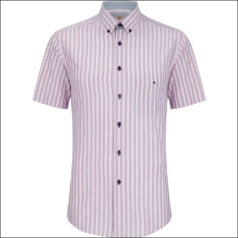 Drifter Ivano Pink Multi Stripe SS Shirt<>