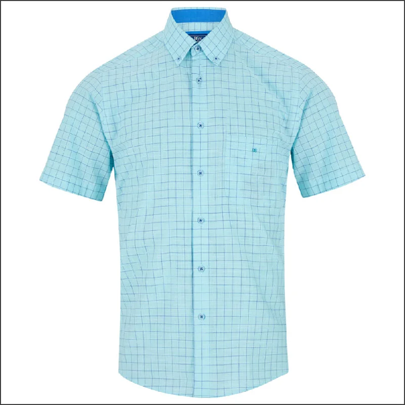 Dg's Aqua Check Short sleeve Shirt^