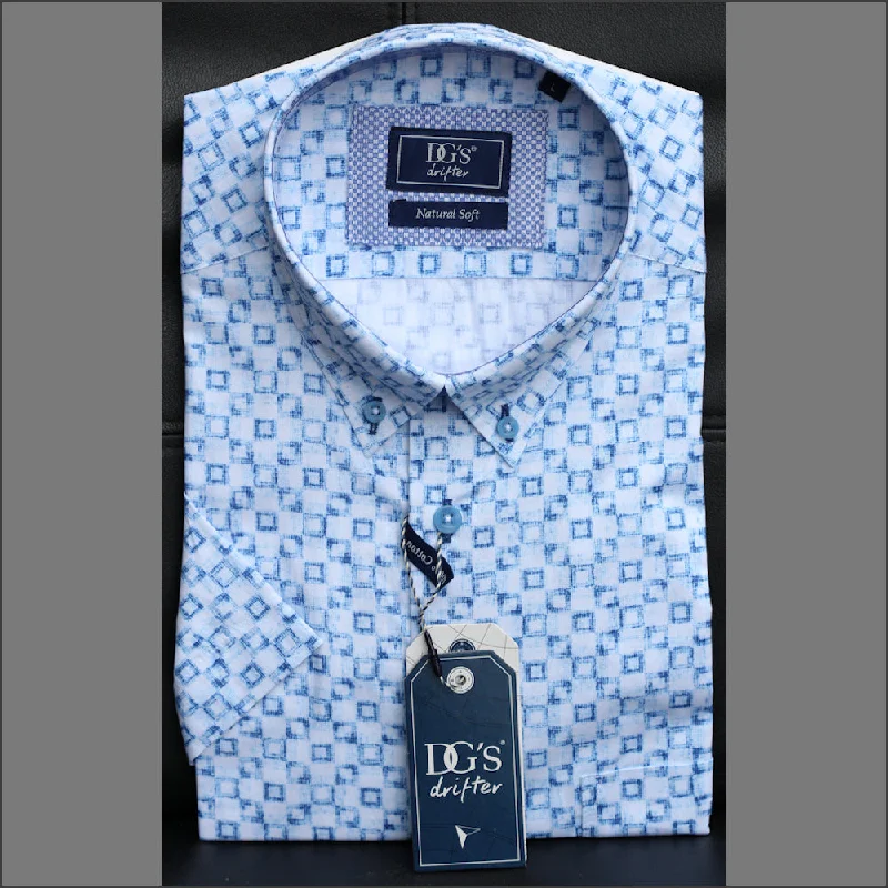 Dg's Blue  Check Short sleeve Shirt^