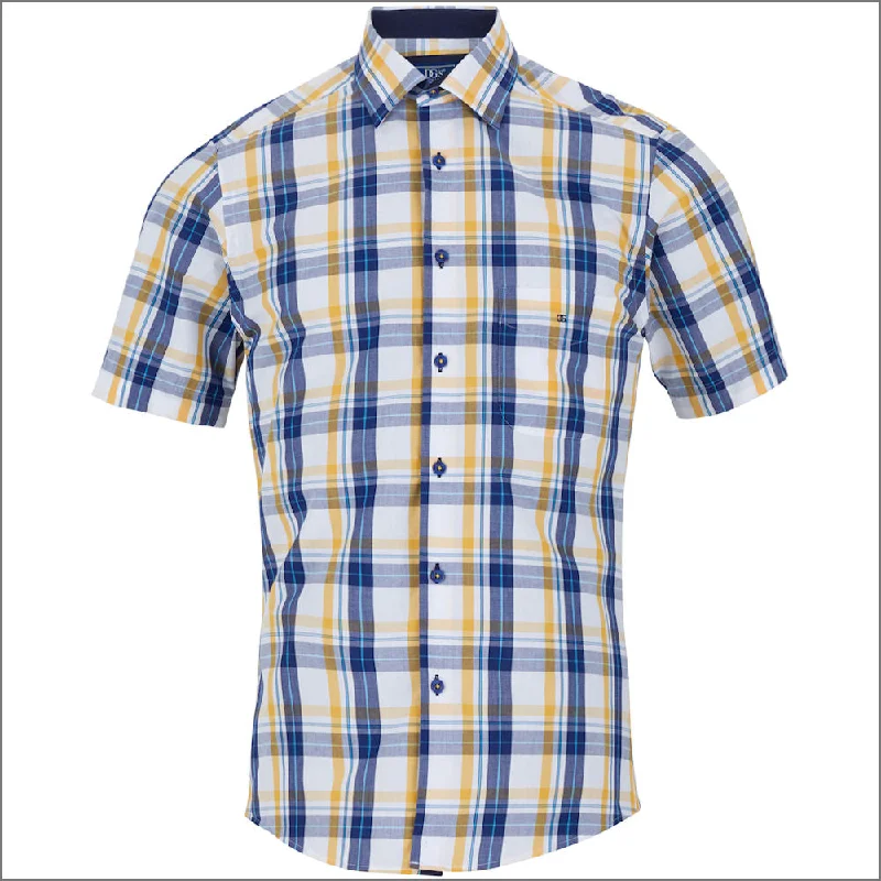 Dg's Blue & Yellow Check Short sleeve Shirt^