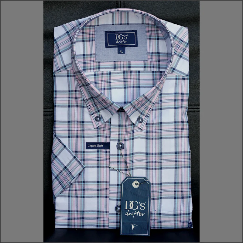 Dg's Navy & Pink Pattern SS Shirt^