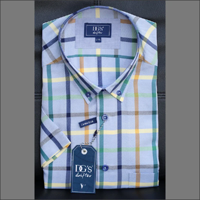 Dg's Blue with Yellow & Navy Check SS Shirt^