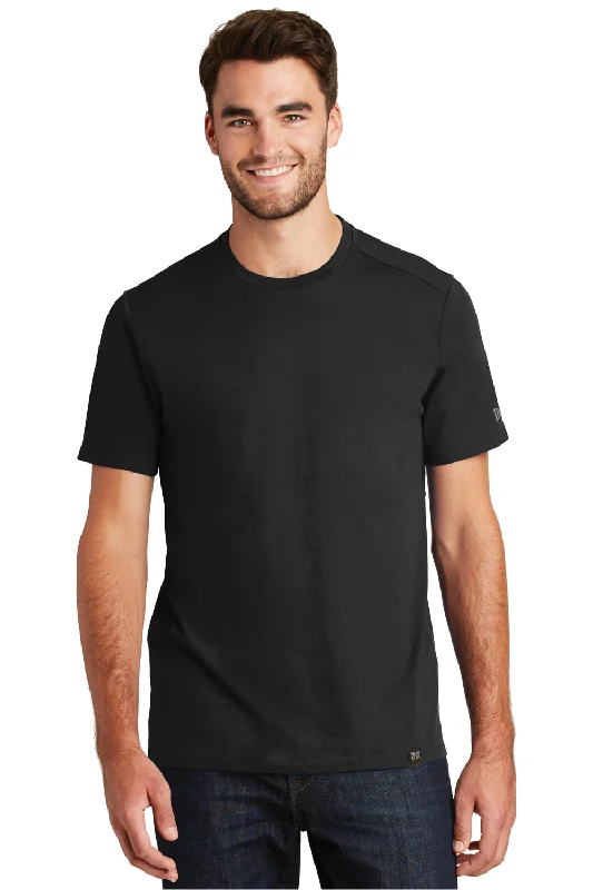 New Era Mens Heritage Short Sleeve Crewneck T-Shirt - Black