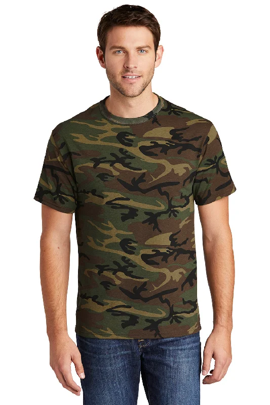 Port & Company Mens Core Short Sleeve Crewneck T-Shirt - Military Camo