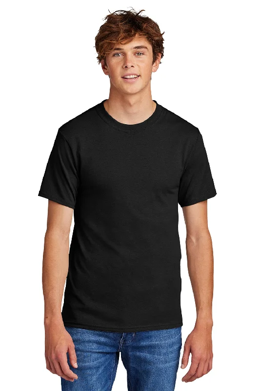 Port & Company Mens Core Short Sleeve Crewneck T-Shirt - Jet Black