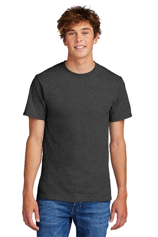 Port & Company Mens Core Short Sleeve Crewneck T-Shirt - Heather Dark Grey