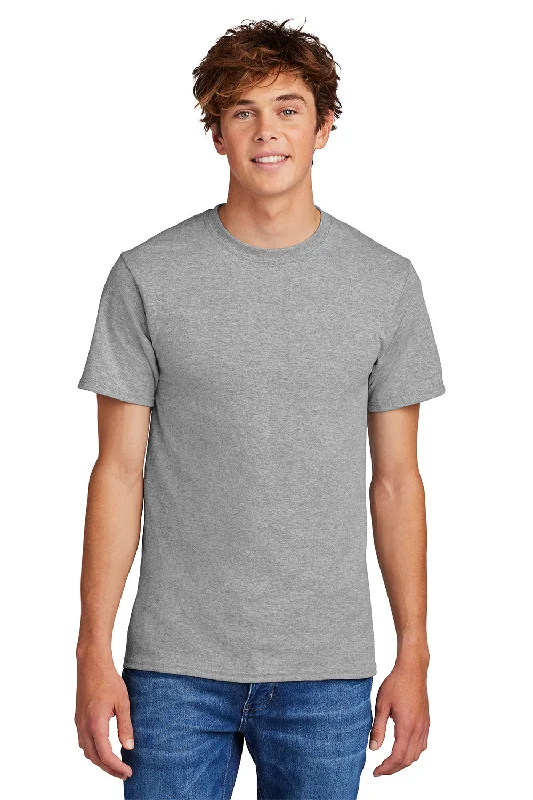 Port & Company Mens Core Short Sleeve Crewneck T-Shirt - Heather Grey