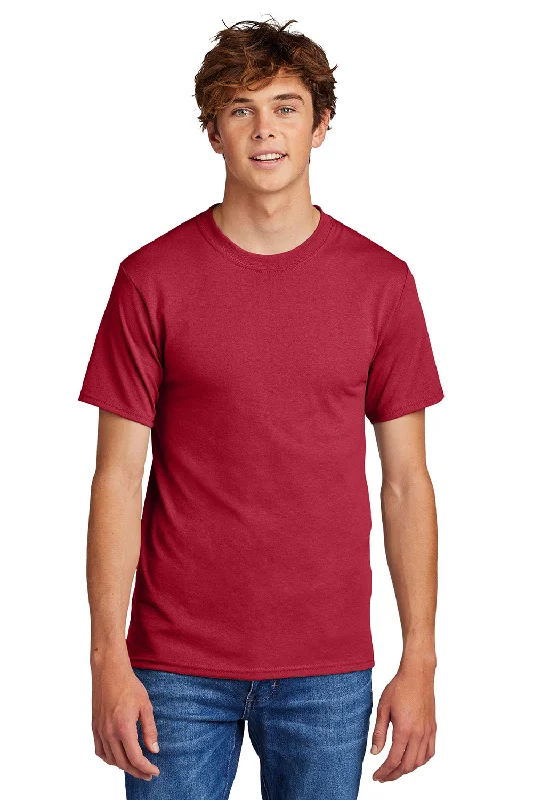 Port & Company Mens Core Short Sleeve Crewneck T-Shirt - Red