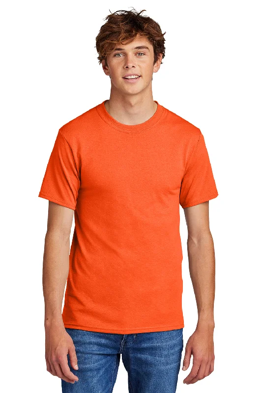 Port & Company Mens Core Short Sleeve Crewneck T-Shirt - Safety Orange