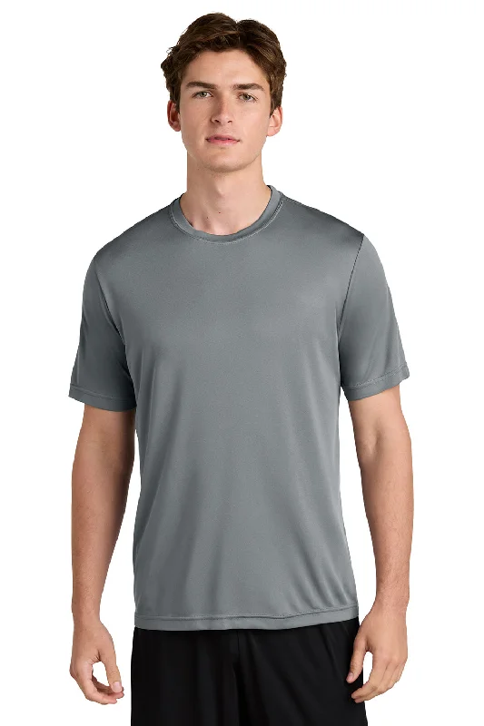 Sport-Tek Mens Competitor Moisture Wicking Short Sleeve Crewneck T-Shirt - Concrete Grey