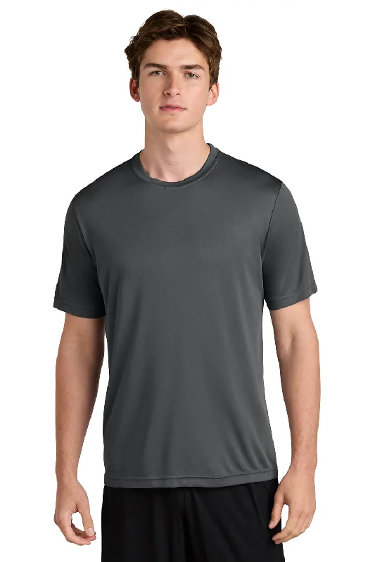 Sport-Tek Mens Competitor Moisture Wicking Short Sleeve Crewneck T-Shirt - Iron Grey