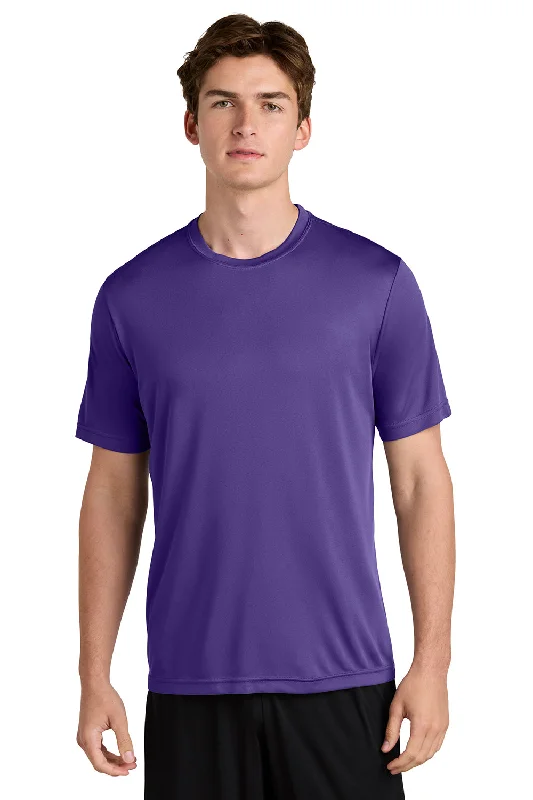 Sport-Tek Mens Competitor Moisture Wicking Short Sleeve Crewneck T-Shirt - Purple