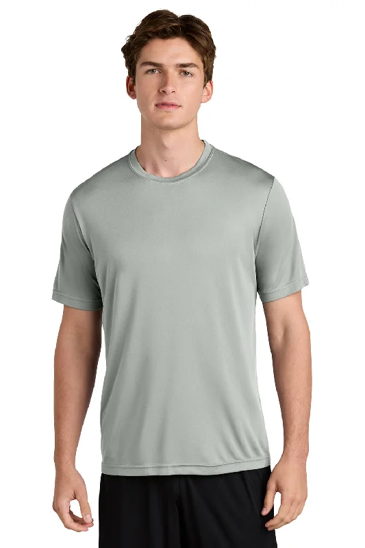 Sport-Tek Mens Competitor Moisture Wicking Short Sleeve Crewneck T-Shirt - Silver Grey