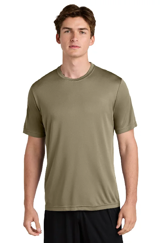 Sport-Tek Mens Competitor Moisture Wicking Short Sleeve Crewneck T-Shirt - Coyote Brown