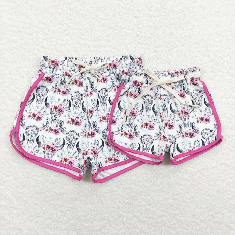 Adult SS0127 Pink Western Cow Boys Shorts Pants