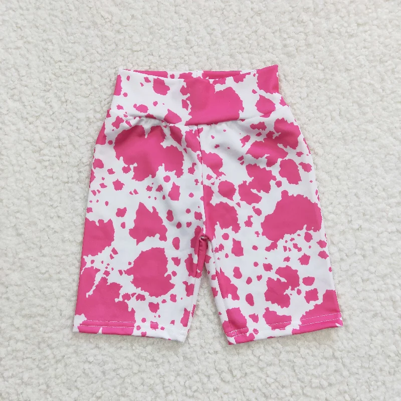 SS0029  Pink Tie Dye Boys Girls Biker Shorts