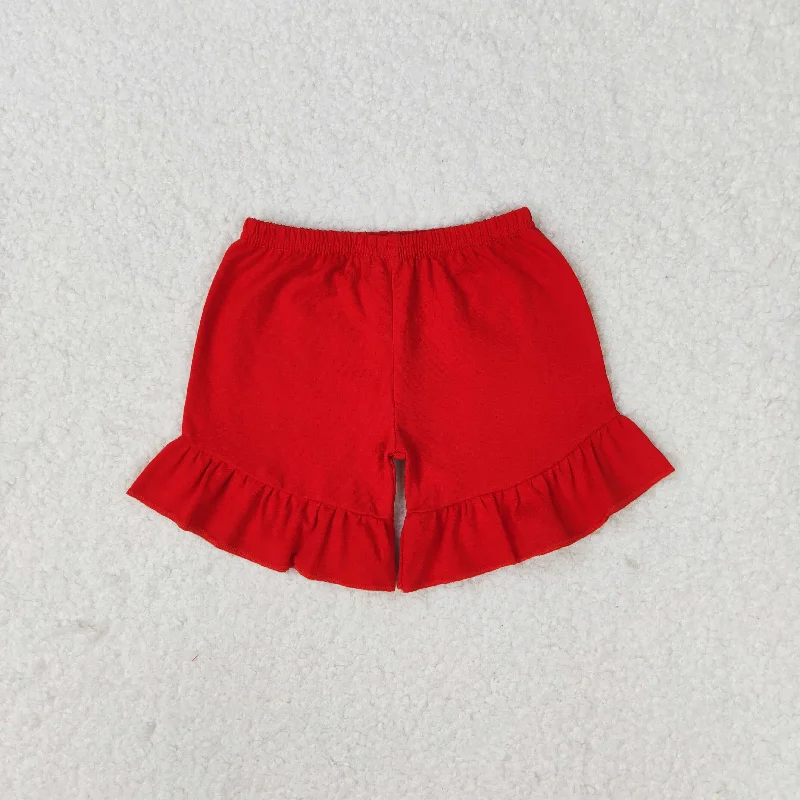 SS0269 Red lace shorts high quality the industry china wholesale cheapest kids shorts