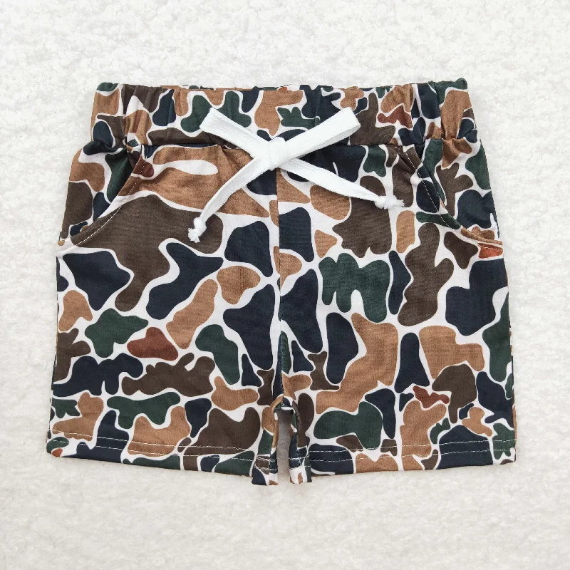 SS0359 Brown camouflage beige shorts